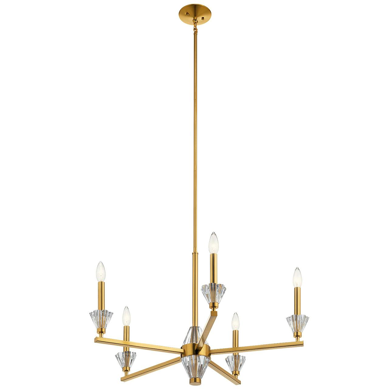 Calyssa™ 5 Light Chandelier Fox Gold on a white background