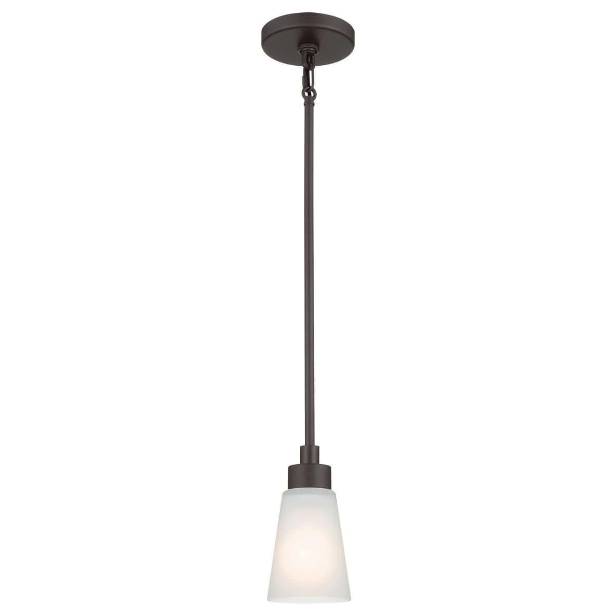 Erma 4.25" Mini Pendant Olde Bronze on a white background