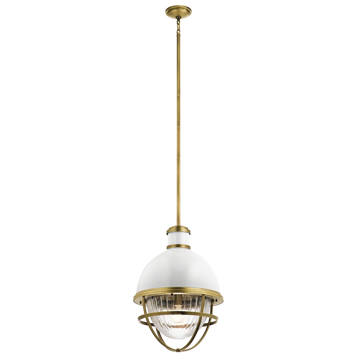 Tollis 23.75" 1 Light Foyer Pendant Brass on a white background