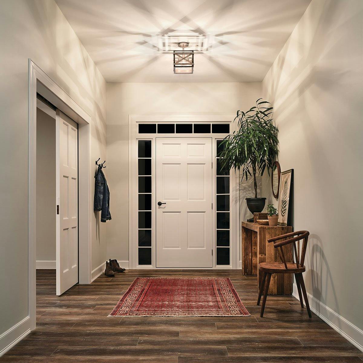 Night time Hallway image featuring Stetton flush mount light 38239