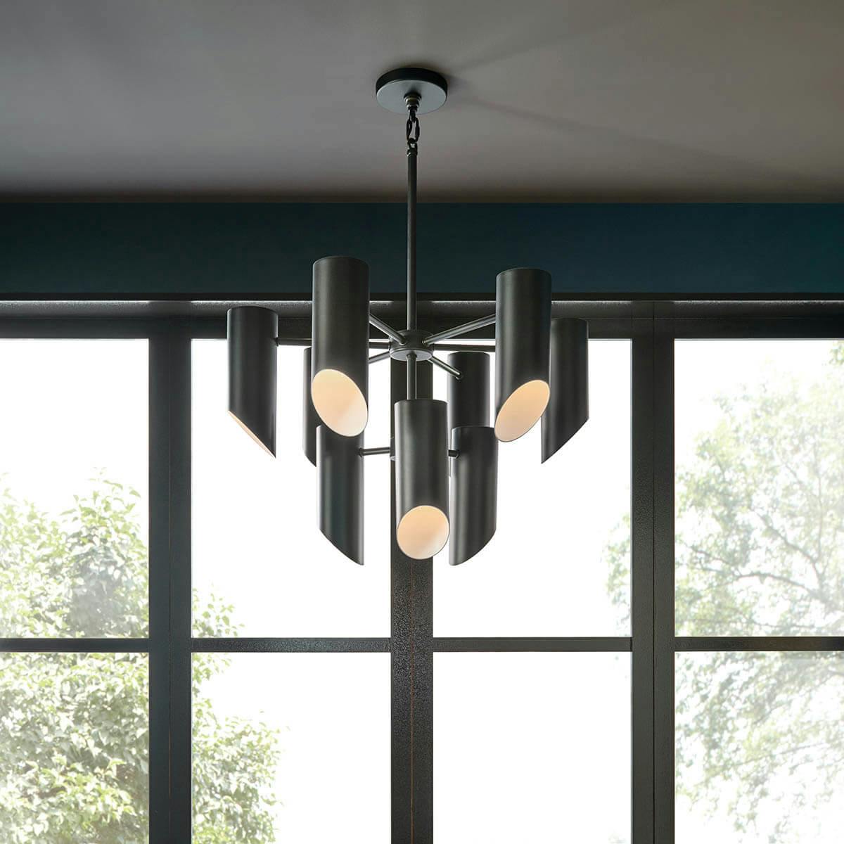 Bathroom with Trentino 9 Light Chandelier Black