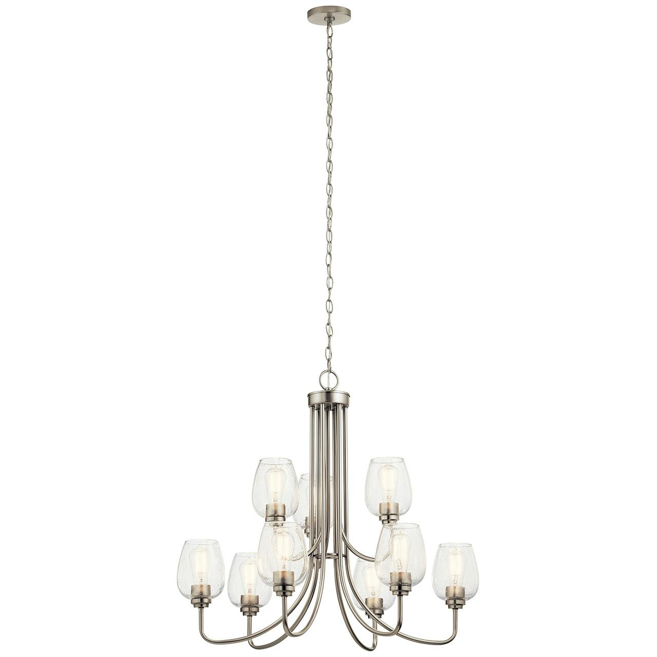 Valserrano 9 Light Chandelier Nickel on a white background