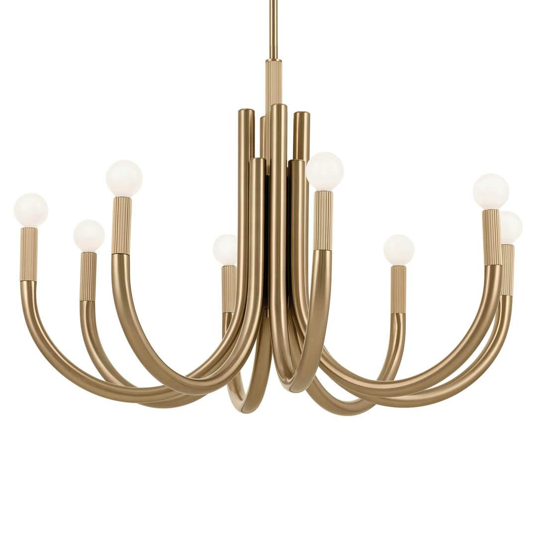 Odensa 29.25 Inch 8 Light Chandelier in Champagne Bronze on a white background