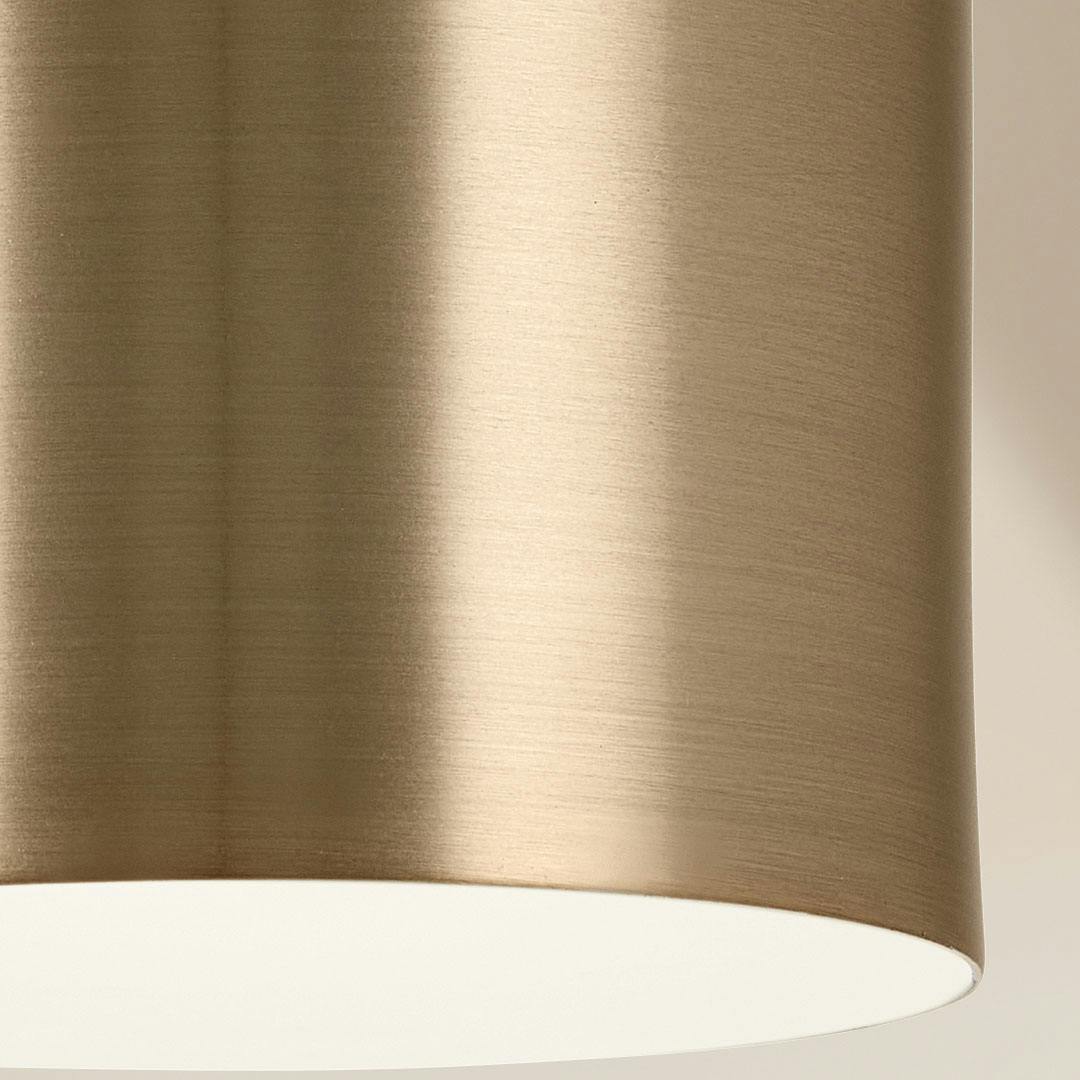 Close up view of the Sisu 9 Inch 1 Light Semi Flush in Champagne Bronze