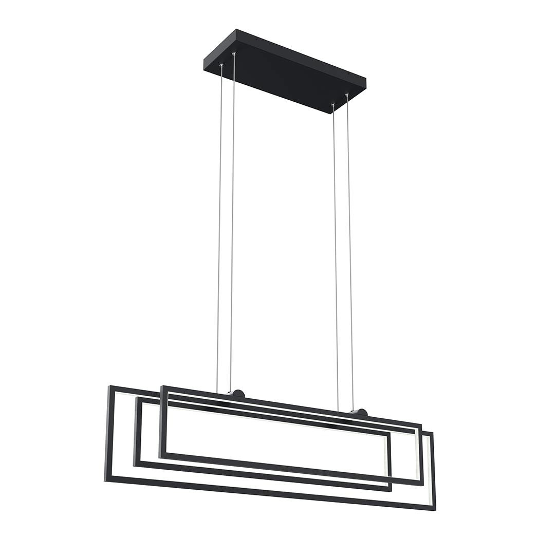 Jestin 38" LED Linear Pendant Matte Black on a white background