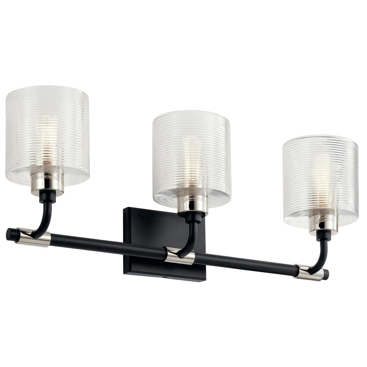 Harvan 25" 3 Light Vanity Light Black on a white background