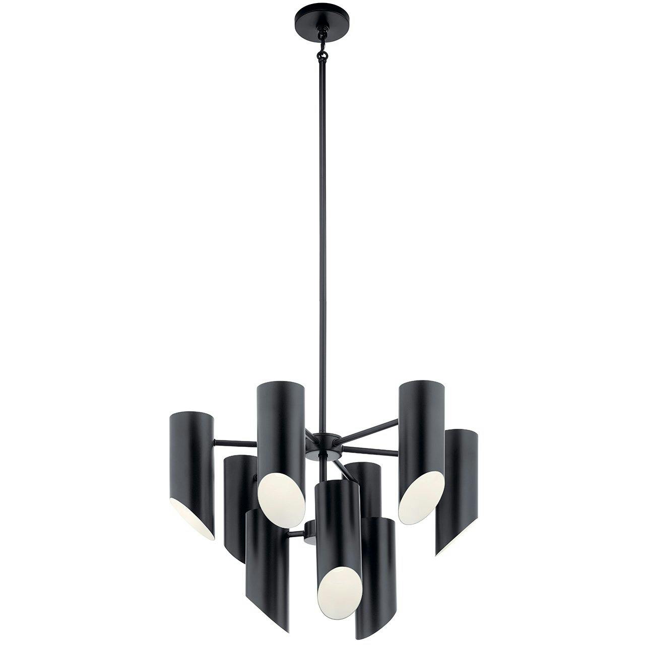 Trentino 9 Light Chandelier Black on a white background