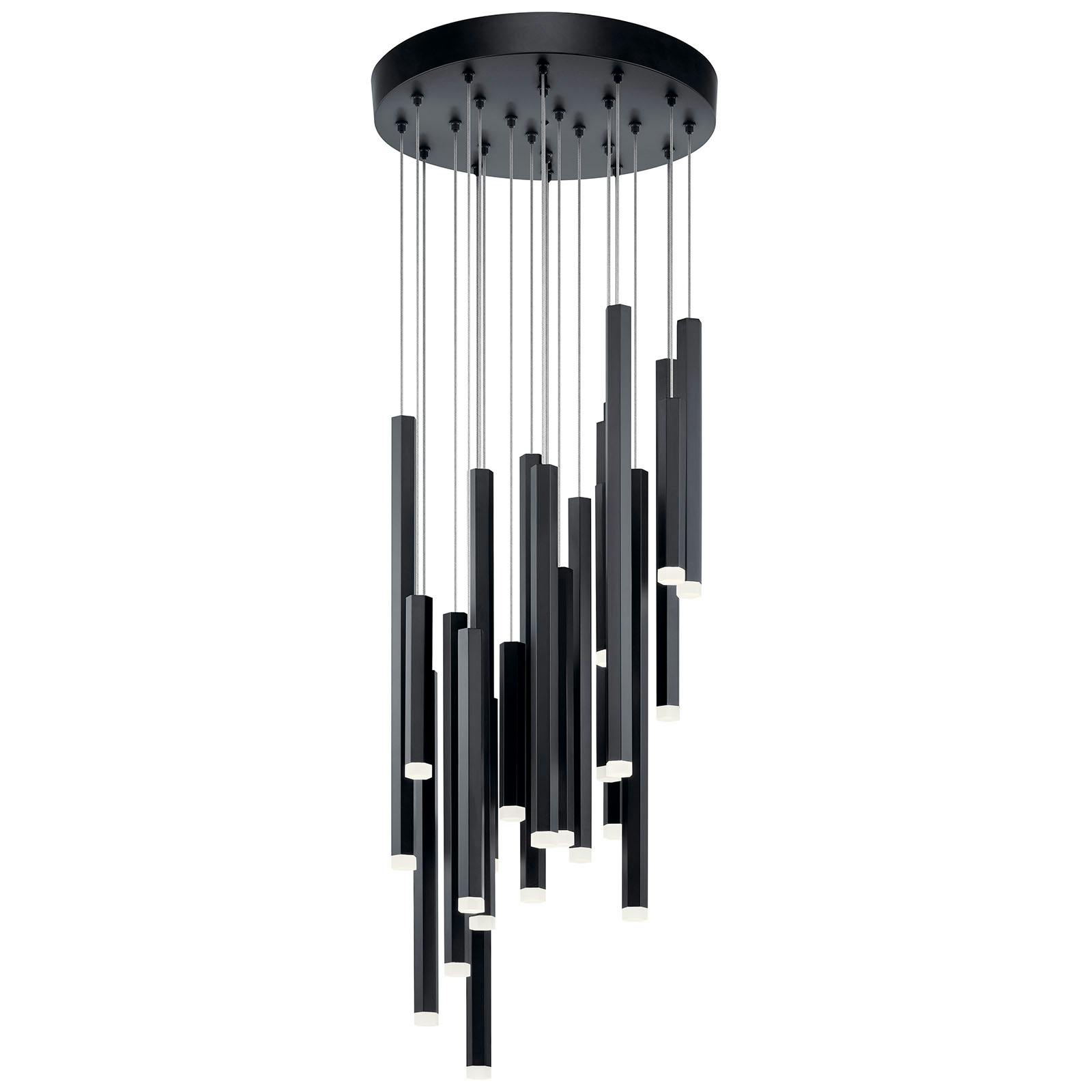 Soho 24 Light Pendant Cluster Black on a white background