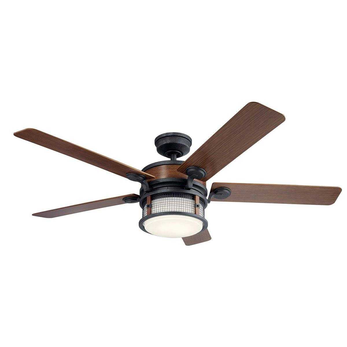 Ahrendale LED 60" Fan in Auburn on a white background