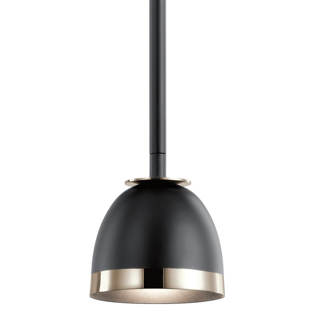 The Baland™ LED 4" 1 Light Mini Pendant Black on a white background