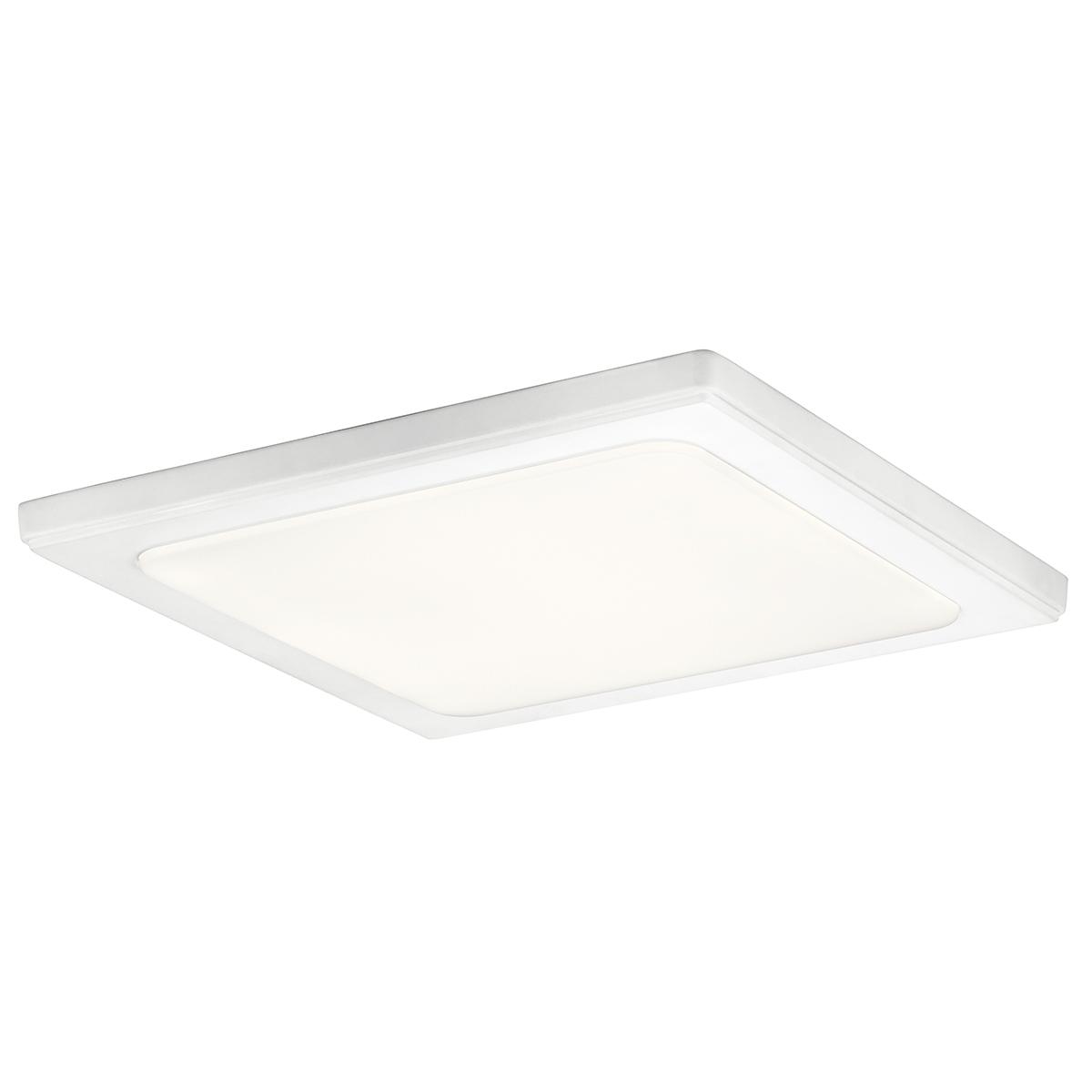 Zeo 3000K 13" Square Flush Mount White on a white background