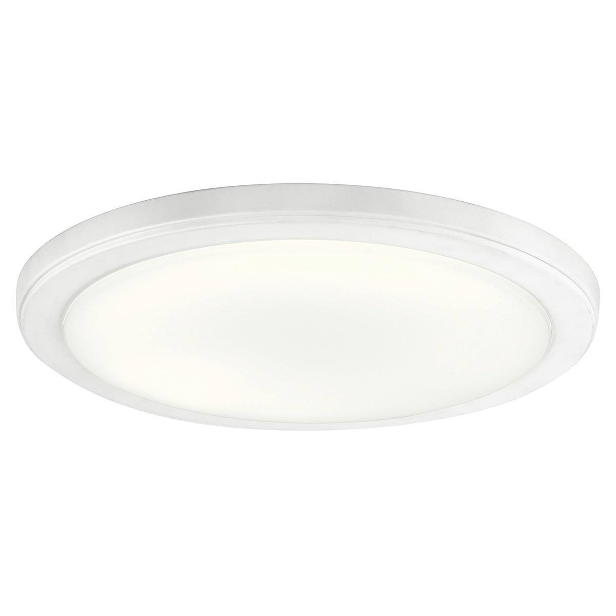 Zeo 3000K LED 13" Round Flush Mount White on a white background