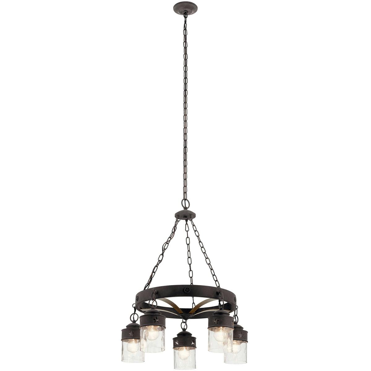 Grainger 24.37" 5 Light Chandelier Zinc on a white background