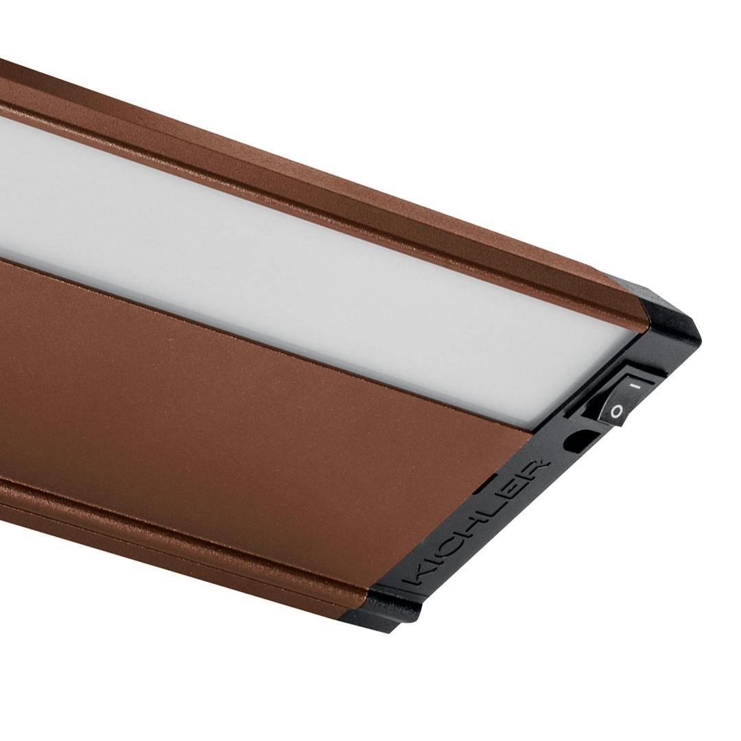 4U 22" 2700K LED Cabinet Light Bronze on a white background