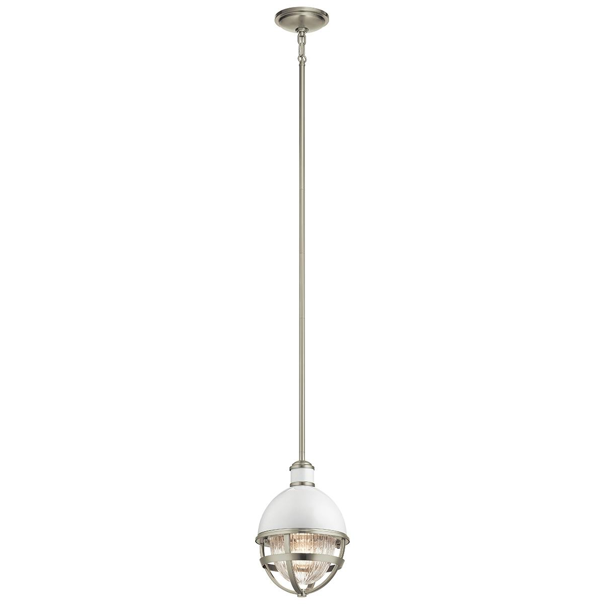 Tollis 12.5" 1 Light Mini Pendant Nickel on a white background