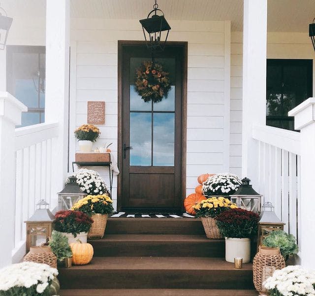 @gallagherboyfarm's front door with Kichler Pendant