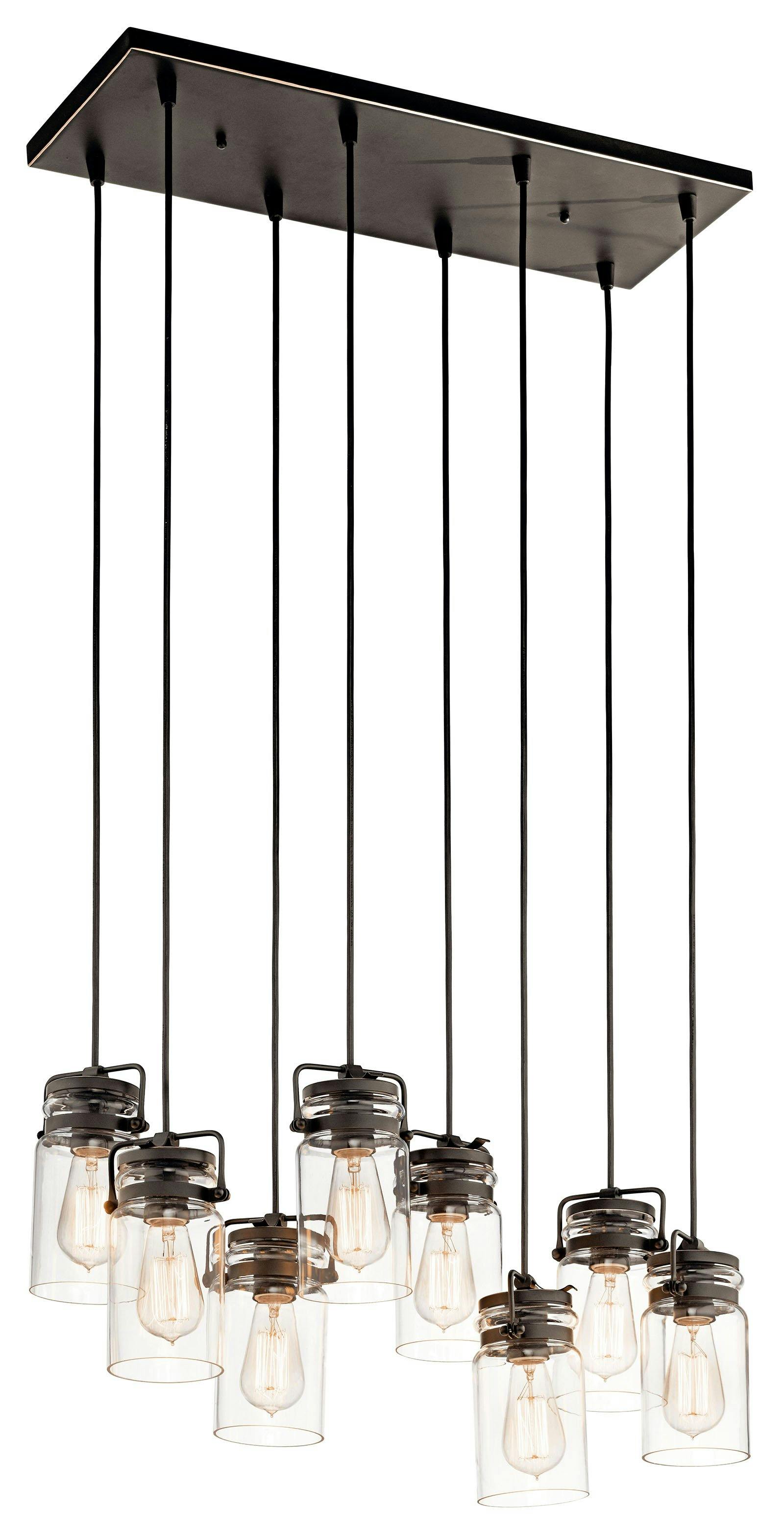 Brinley 25.5" Linear Chandelier Bronze on a white background