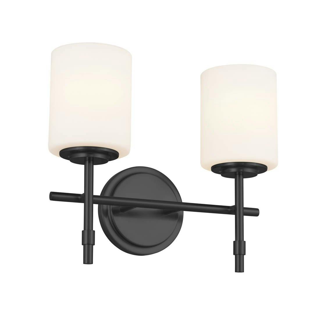 Ali 11.5" 2 Light Vanity Black on a white background