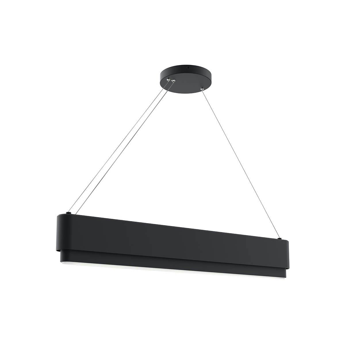 Walman 35.5" LED Linear Pendant Matte Black on a white background