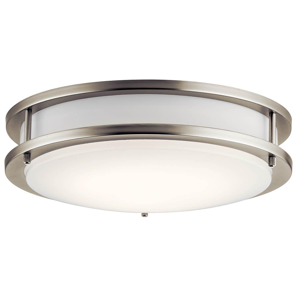 11.75" LED Flush Mount Brushed Nickel on a white background