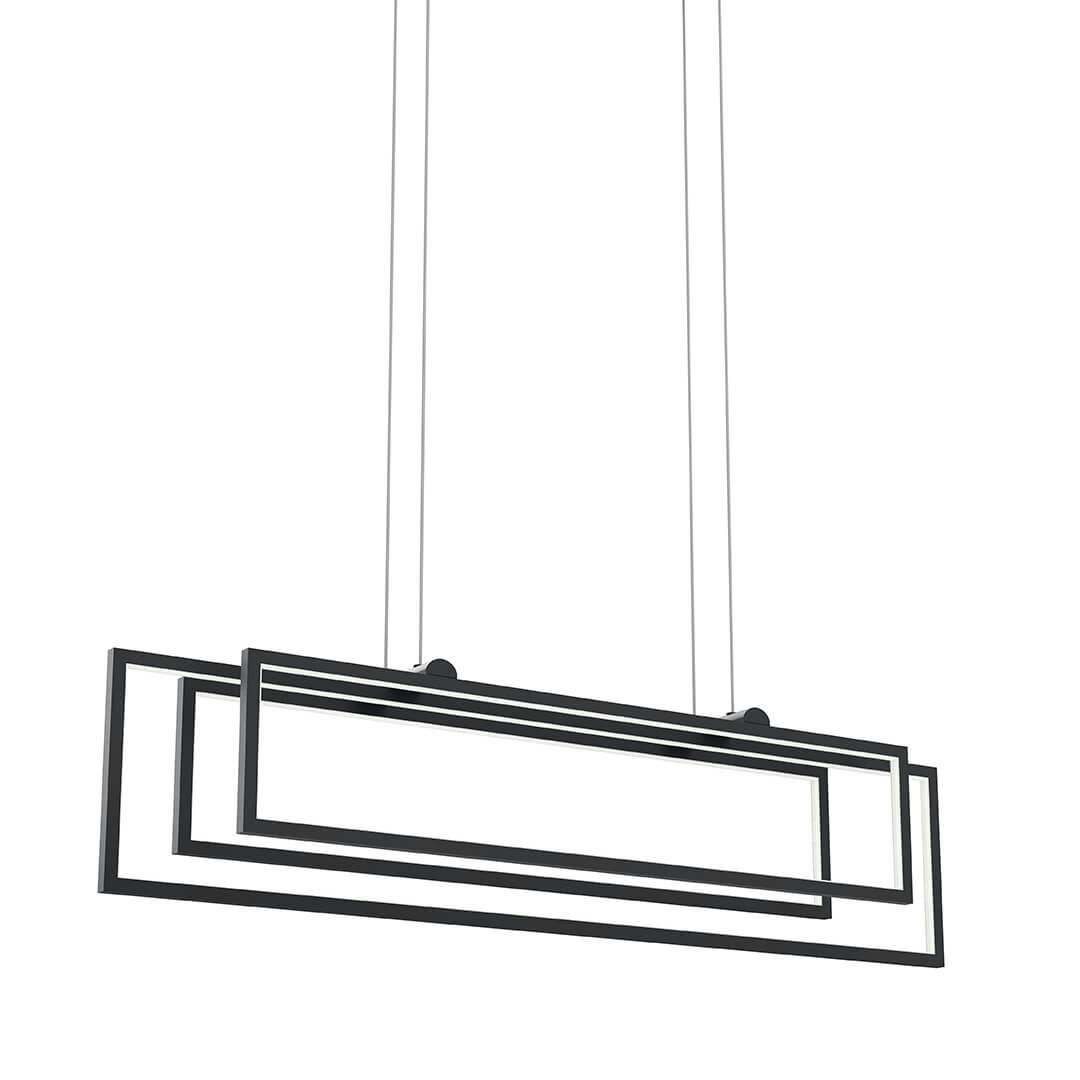 Jestin 38" LED Linear Pendant Matte Black on a white background