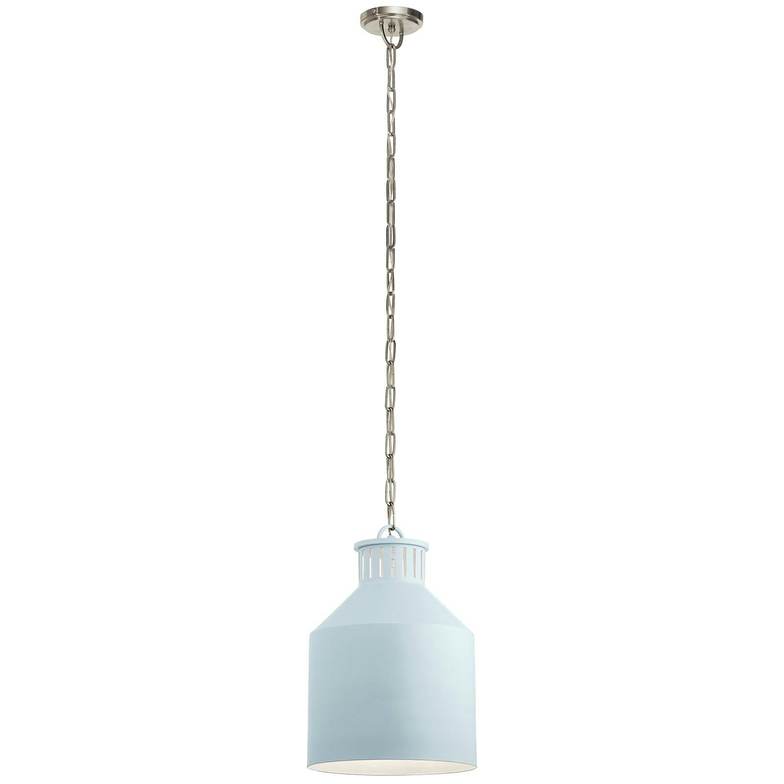 Montauk 3 Light Pendant Light Blue on a white background