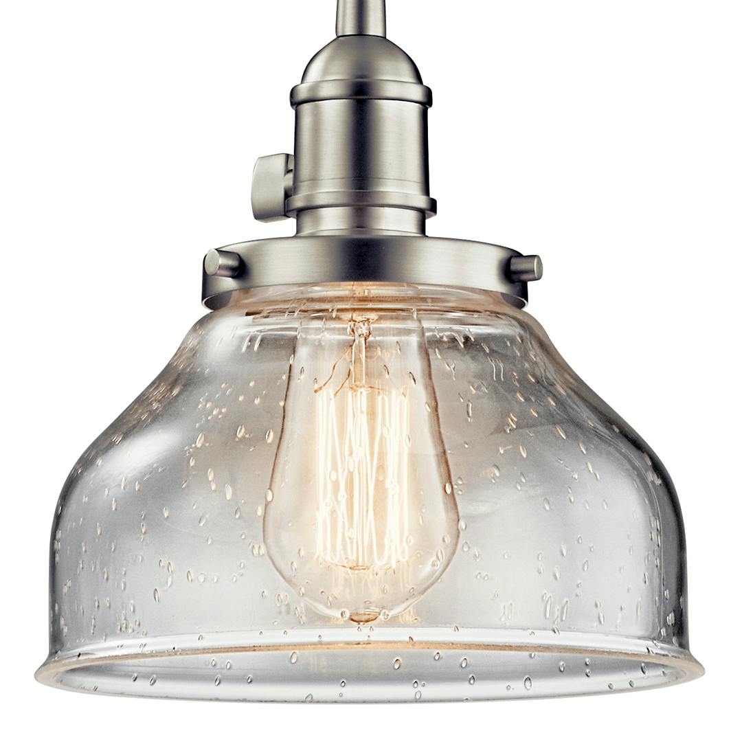 Avery 8.5" Bell Mini Pendant -& Nickel on a white background