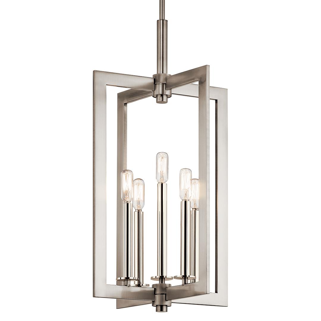 Cullen 14" 5 Light Foyer Pendant Pewter on a white background