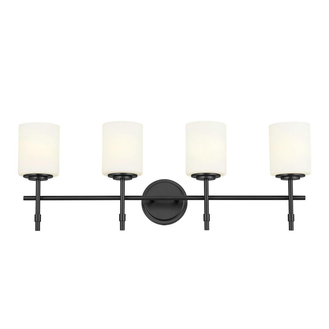 Ali 11.25" 4 Light Vanity Black on a white background