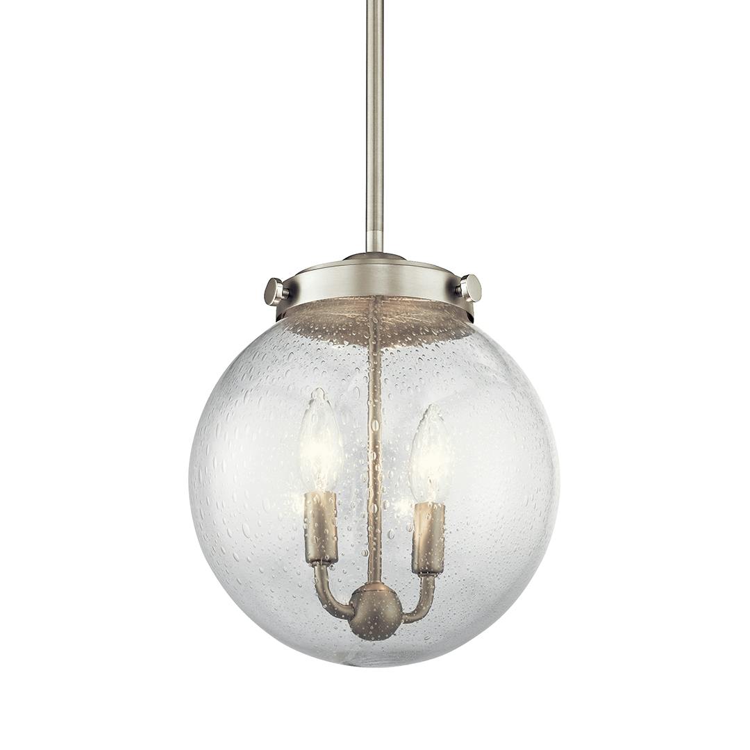 Holbrook 2 Light Mini Pendant Nickel on a white background