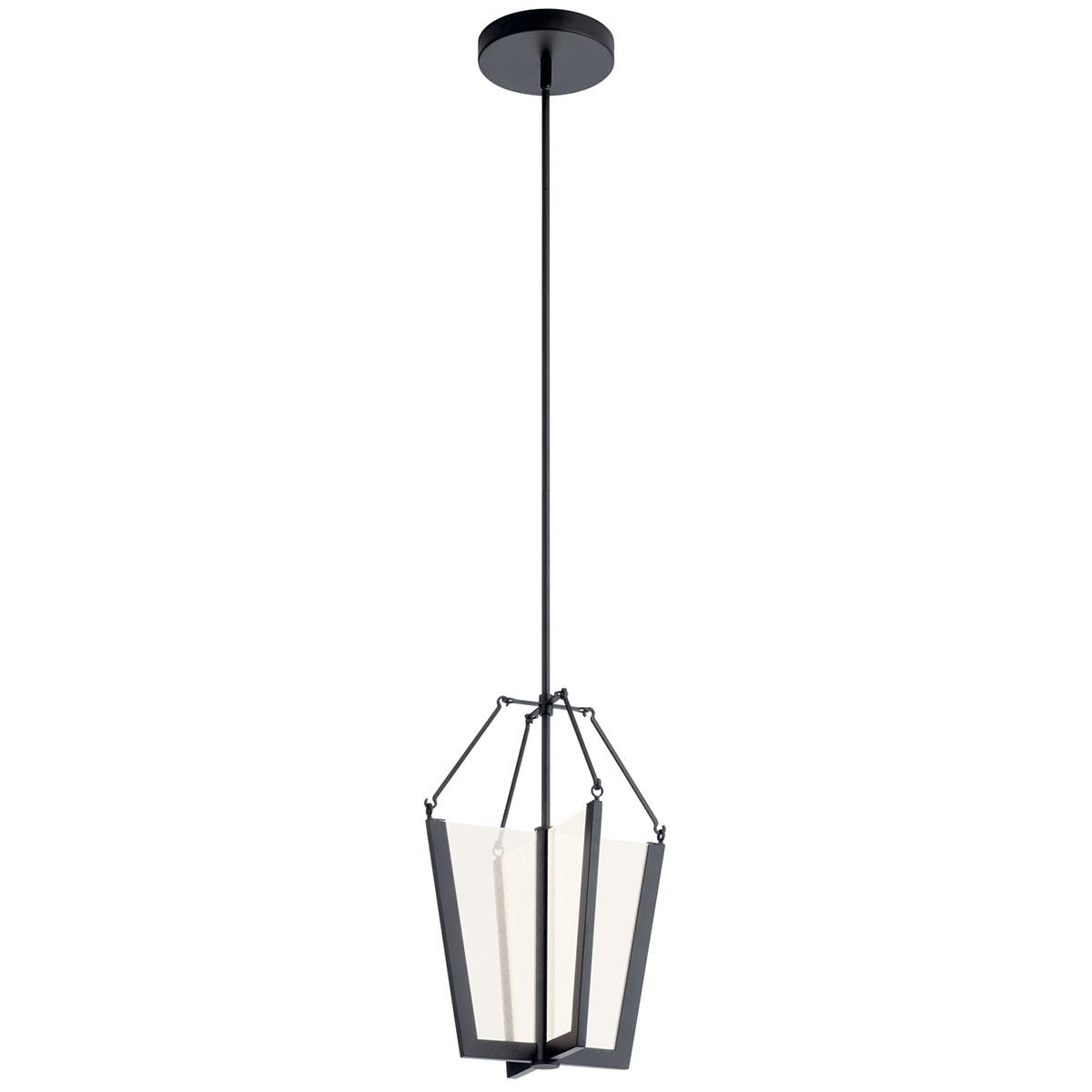 Calters 19.75" LED Pendant Black on a white background