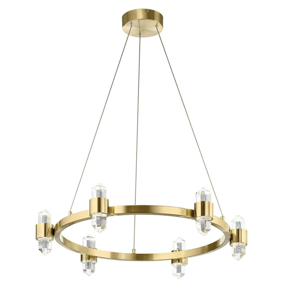 Arabella LED 6 Light Chandelier Gold on a white background