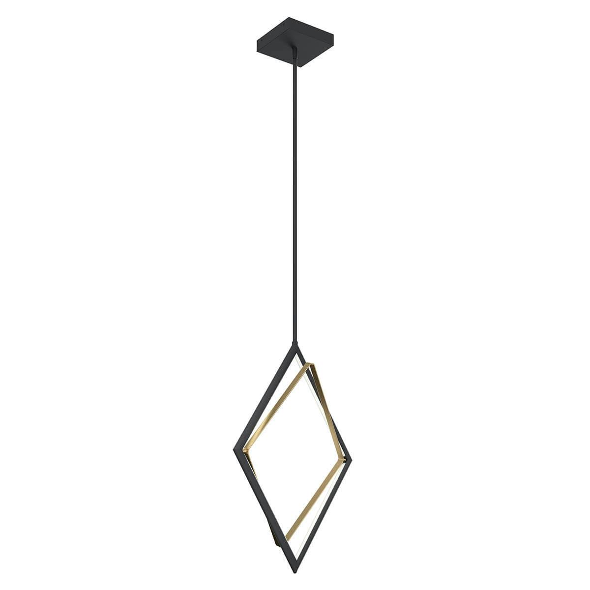 Darski 27' LED Pendant Matte Black on a white background