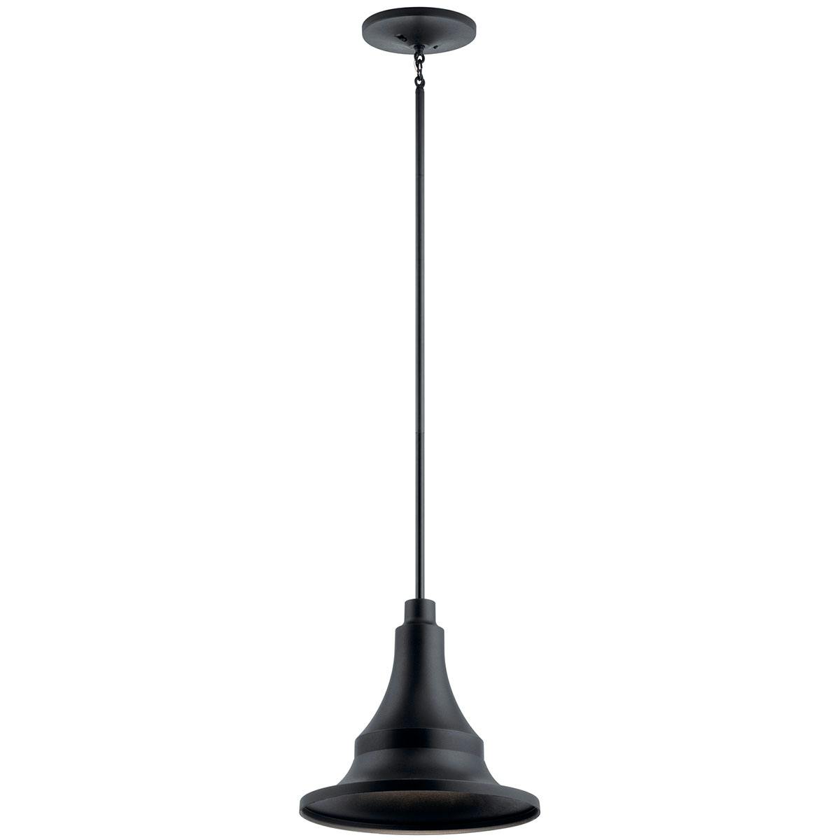 Hampshire 16.75" Pendant/Semi Flush Black on a white background