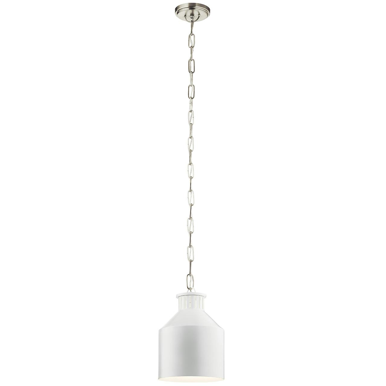 Montauk 1 Light Mini Pendant White on a white background