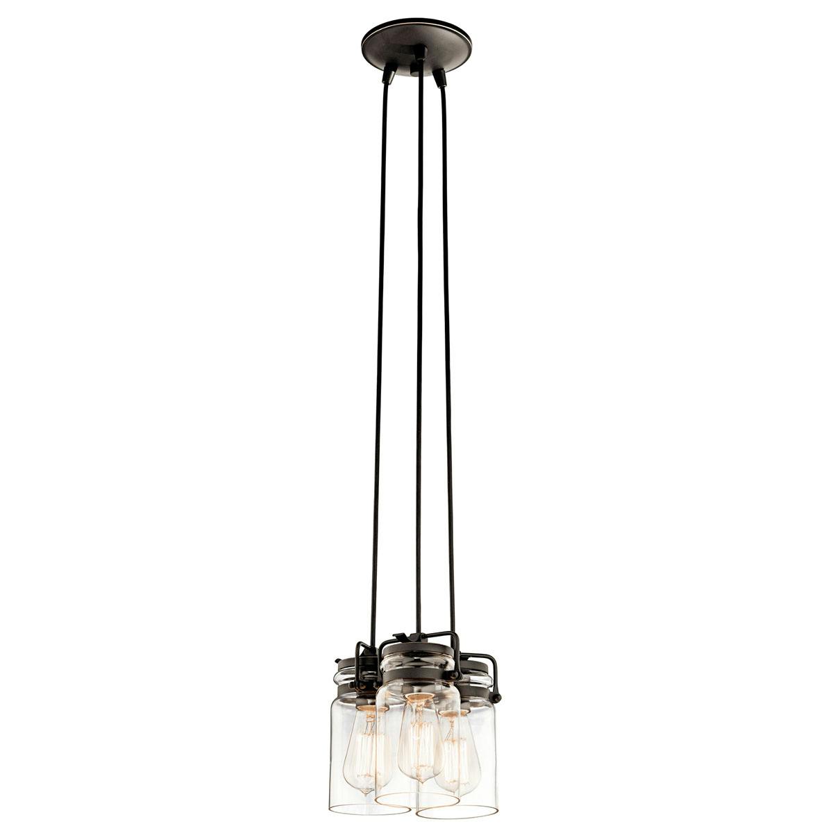 Brinley 7.75" 3 Light Pendant Olde Bronze on a white background