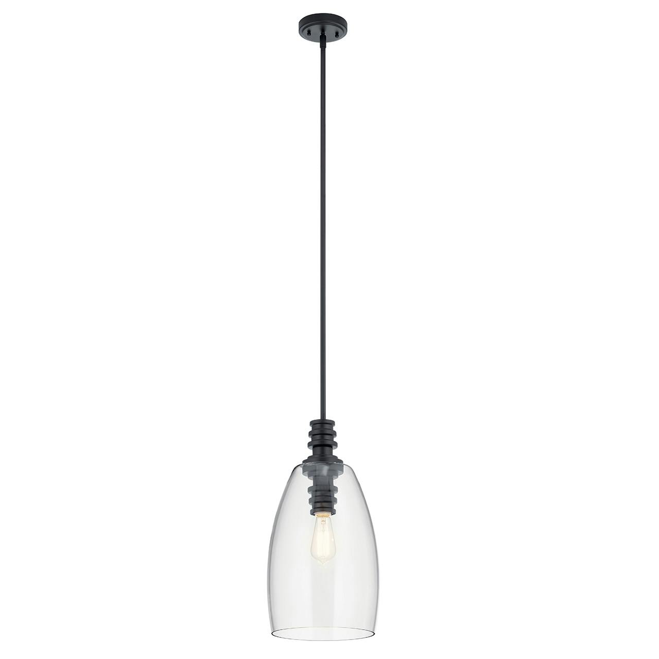 Lakum™ 1 Light Pendant Classic Black on a white background