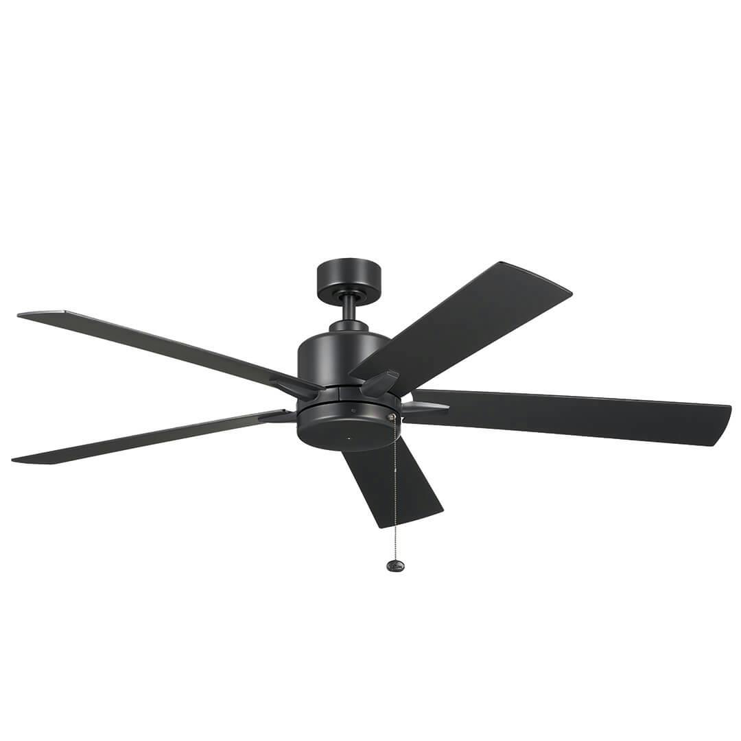 60" Lucian II Ceiling Fan Satin Black on a white background