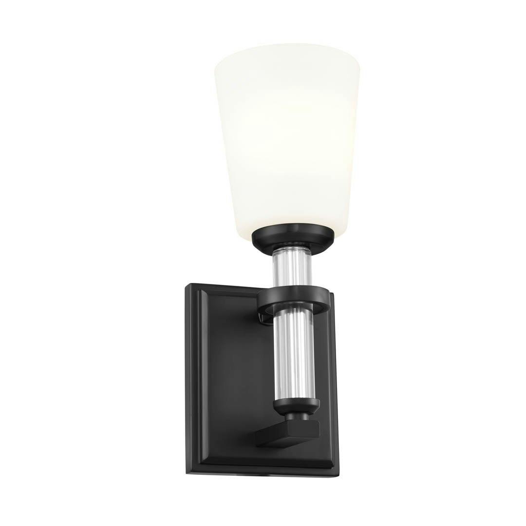 Rosalind 12.5" 1 Light Vanity Light Black on a white background