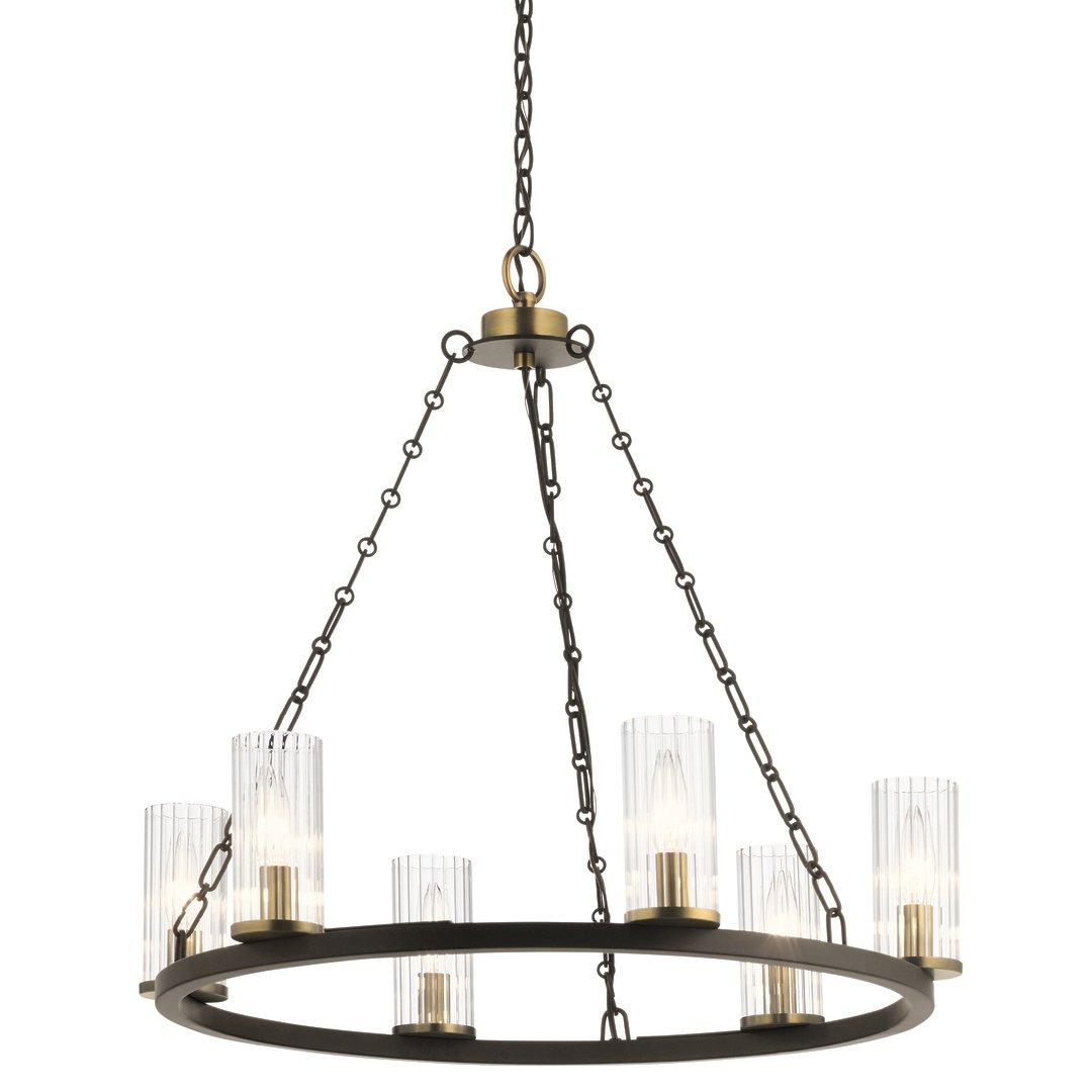 Mathias 6 Light Chandelier Olde Bronze on a white background