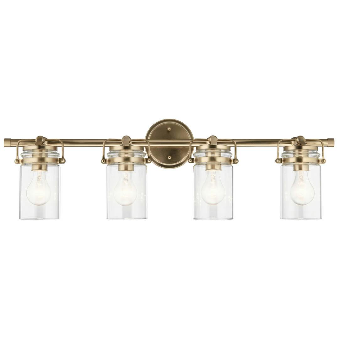 Brinley 32.25" 4 Light Vanity Light Champagne Bronze on a white background