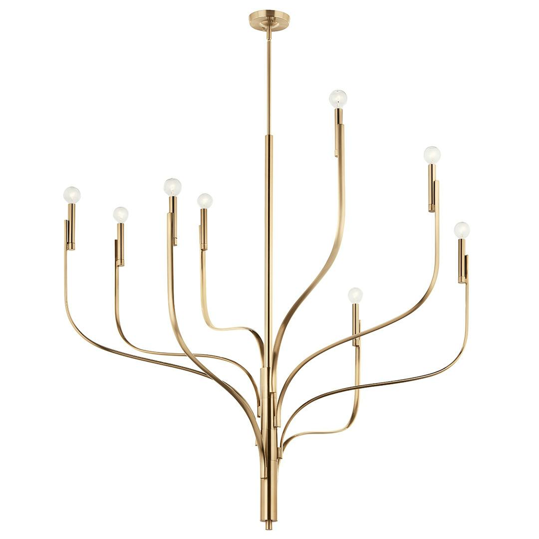 The Livadia 47.75 Inch 8 Light Chandelier in Champagne Bronze on a white background