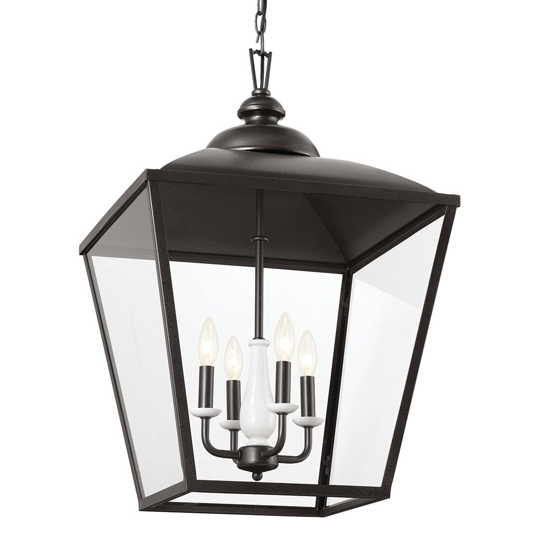 Dame 4 Light Foyer Pendant Anvil Iron on a white background