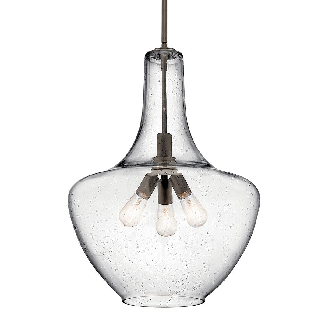 Everly 27.5" 3 Light Pendant Olde Bronze on a white background