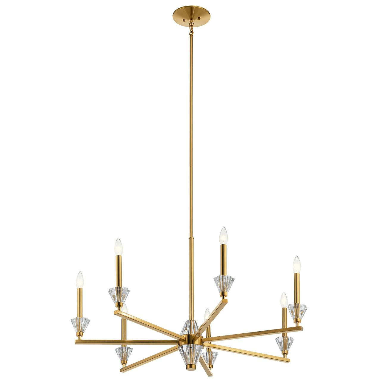 Calyssa™ 7 Light Chandelier Fox Gold on a white background