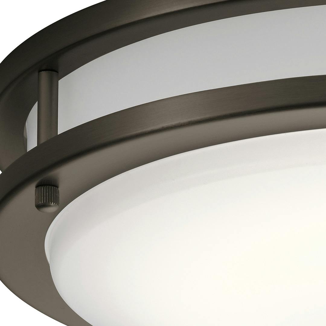 Close up Avon 14" LED Flush Mount in Olde Bronze®