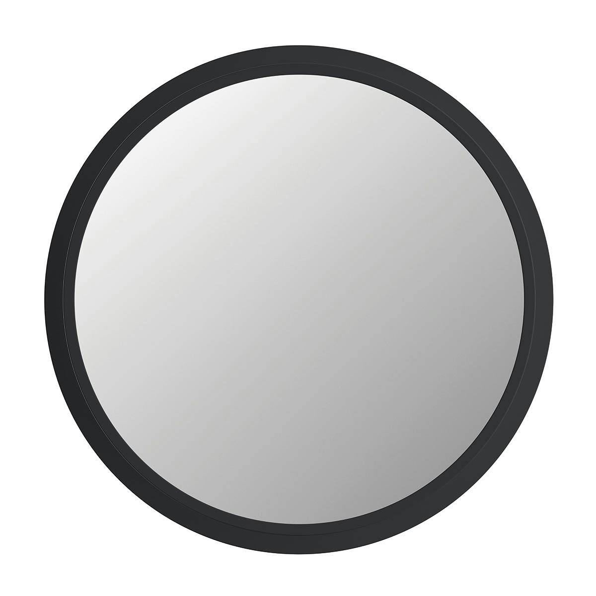 Chennai 30" LED Vanity Mirror Matte Black on a white background