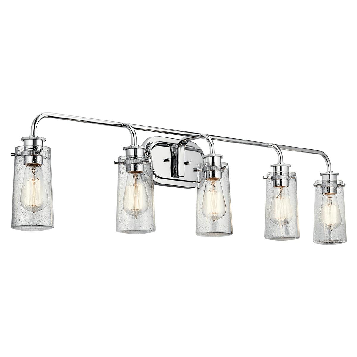 Braelyn™ 44" 5 Light Vanity Light Chrome on a white background