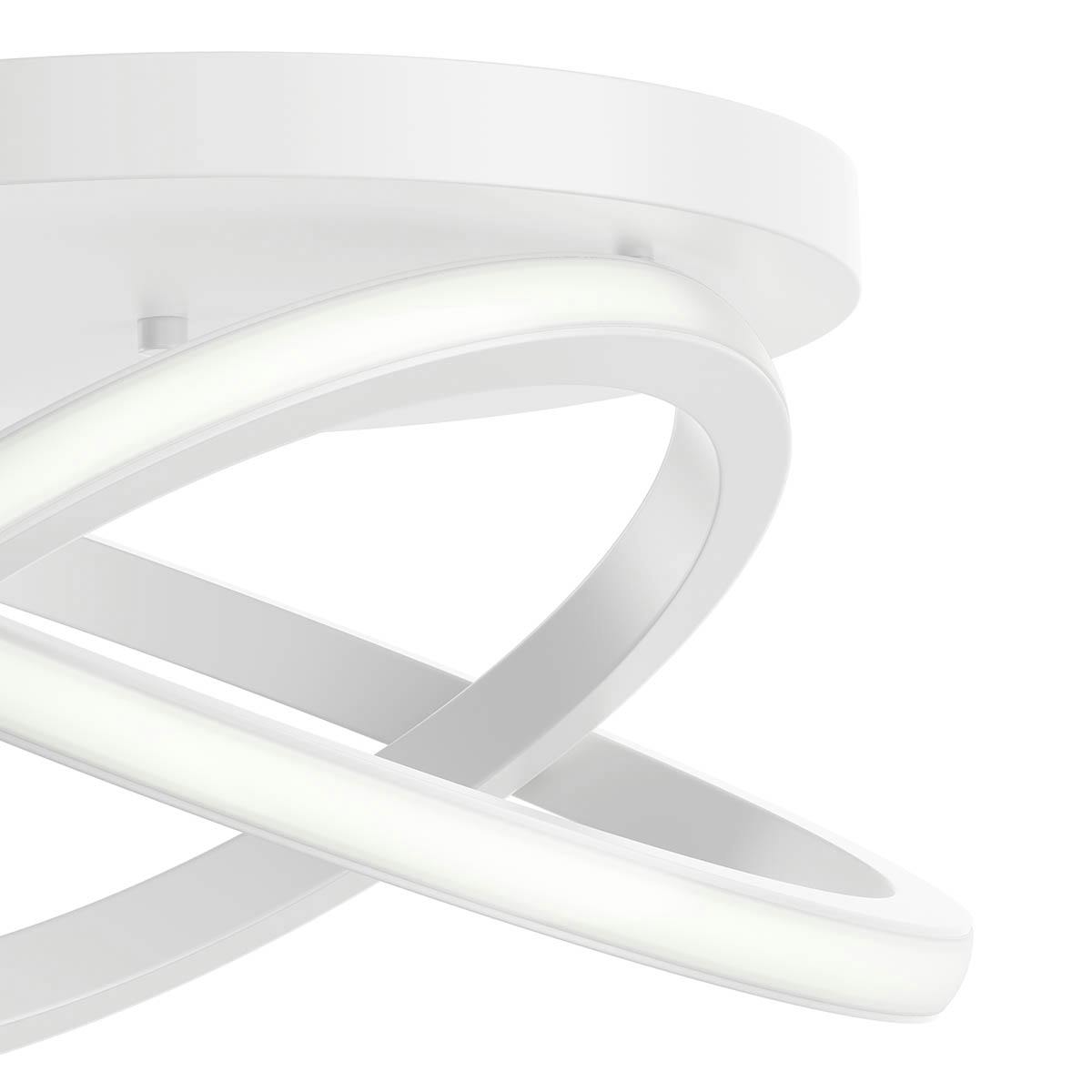 Close up of Caputo 19" LED Semi Flush White on a white background