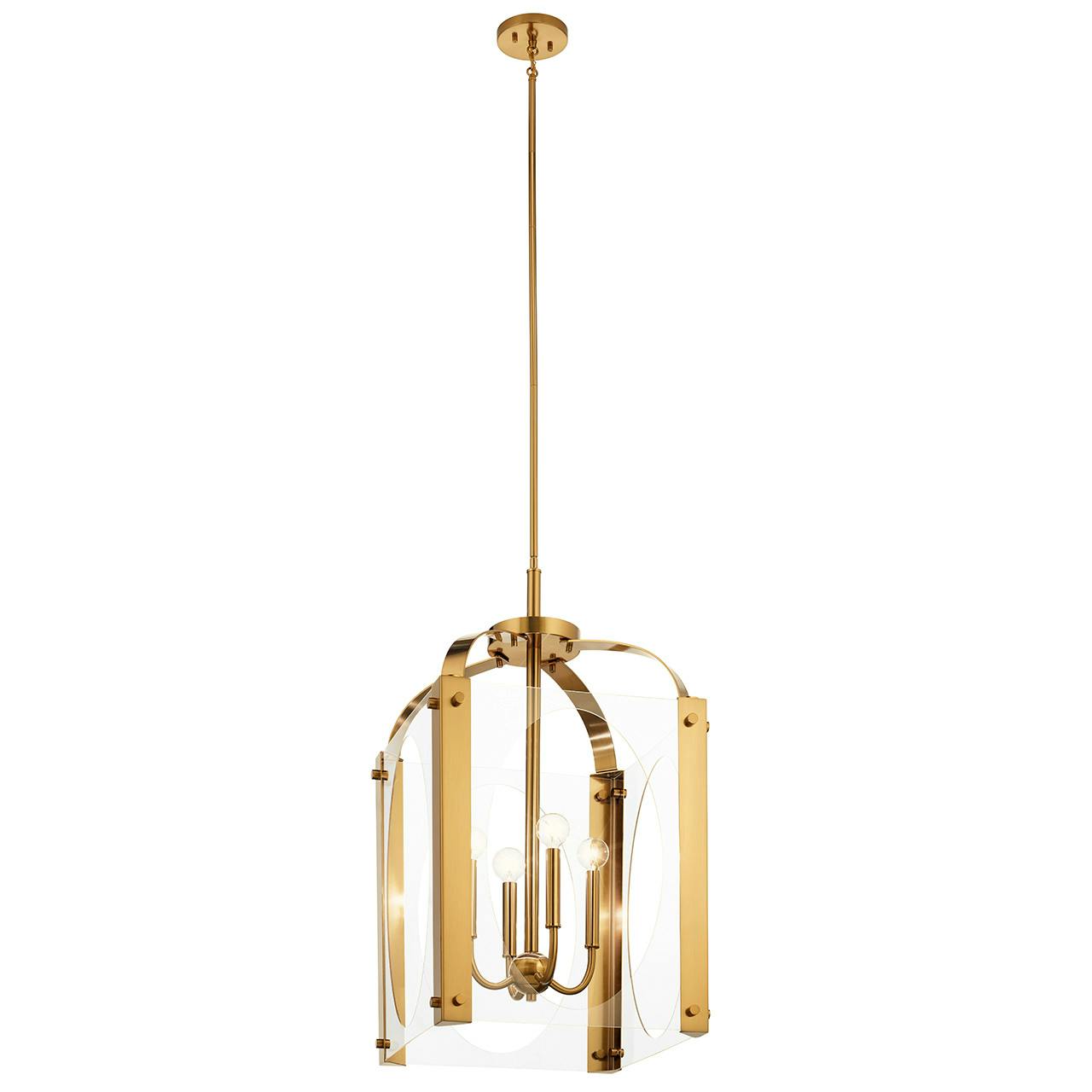 Pytel™ 4 Light Foyer Pendant Fox Gold on a white background